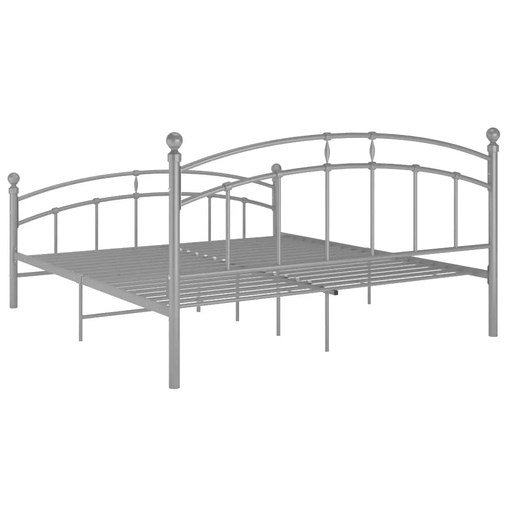 Bedframe metaal grijs 180x200 cm is nu te koop bij PeponiXL, paradijselijk wonen!