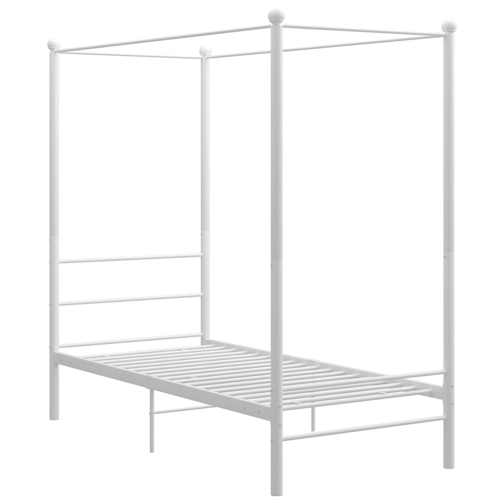 Hemelbedframe metaal wit 100x200 cm is nu te koop bij PeponiXL, paradijselijk wonen!