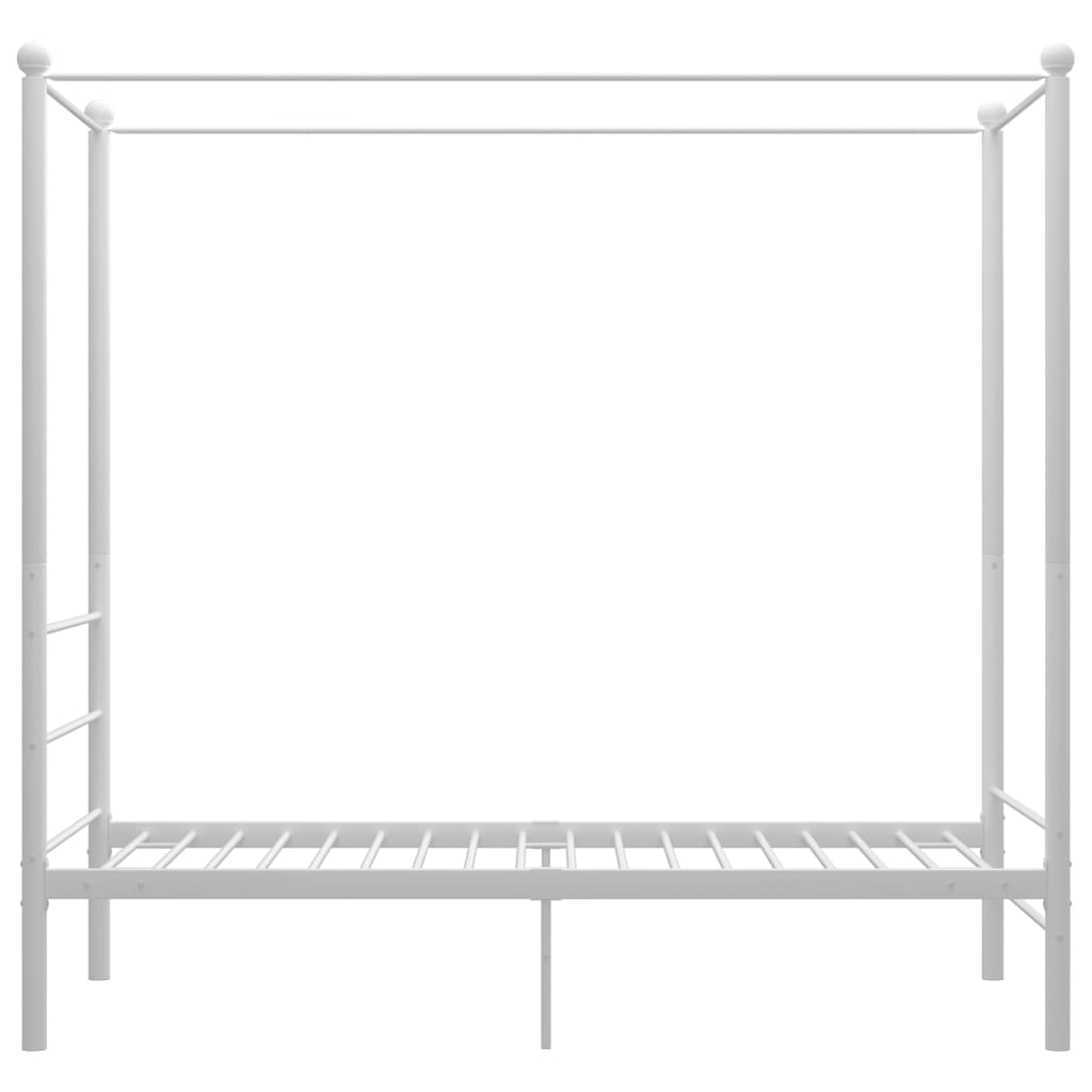 Hemelbedframe metaal wit 100x200 cm is nu te koop bij PeponiXL, paradijselijk wonen!