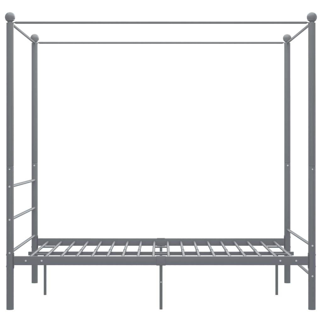 Hemelbedframe metaal grijs 140x200 cm is nu te koop bij PeponiXL, paradijselijk wonen!