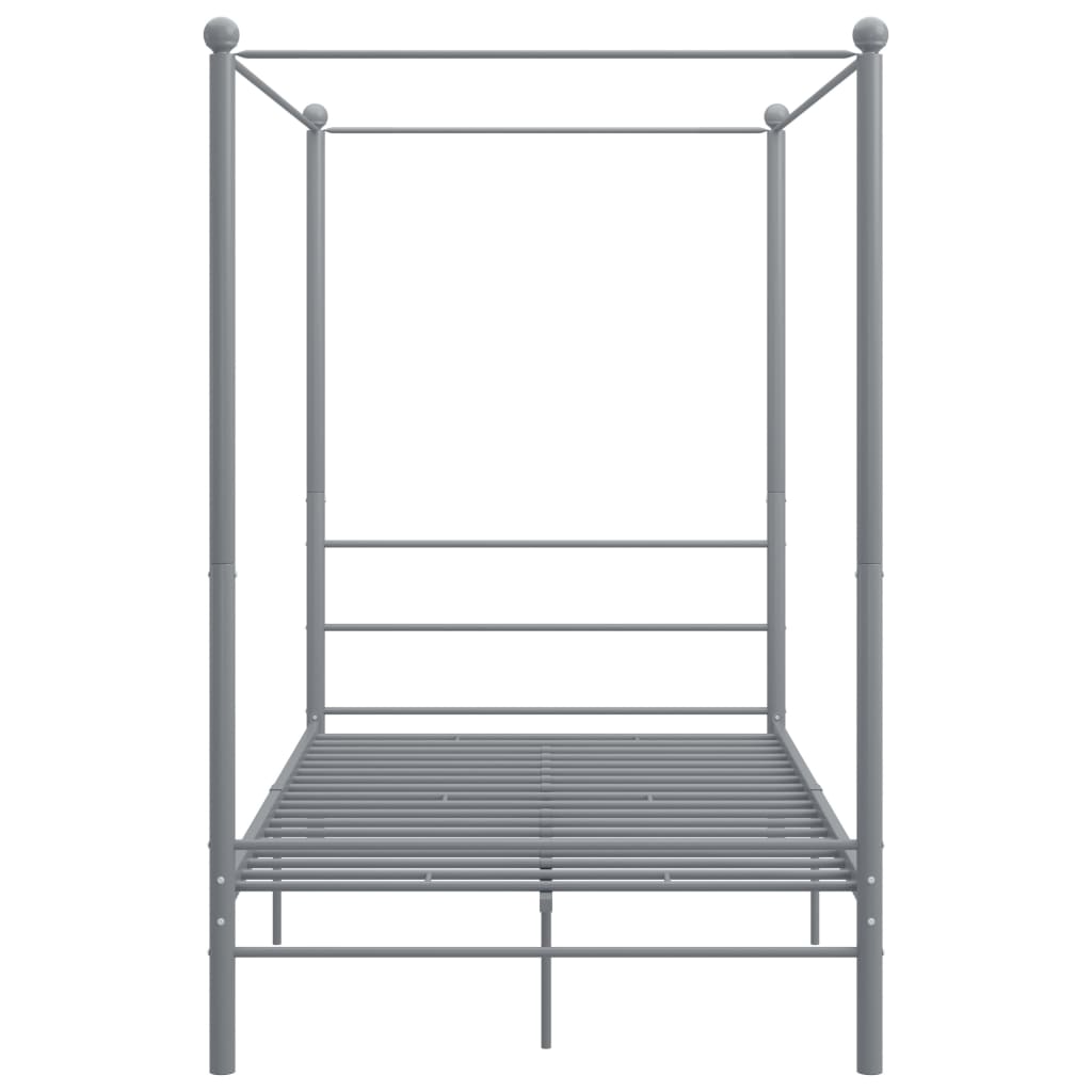 Hemelbedframe metaal grijs 140x200 cm is nu te koop bij PeponiXL, paradijselijk wonen!