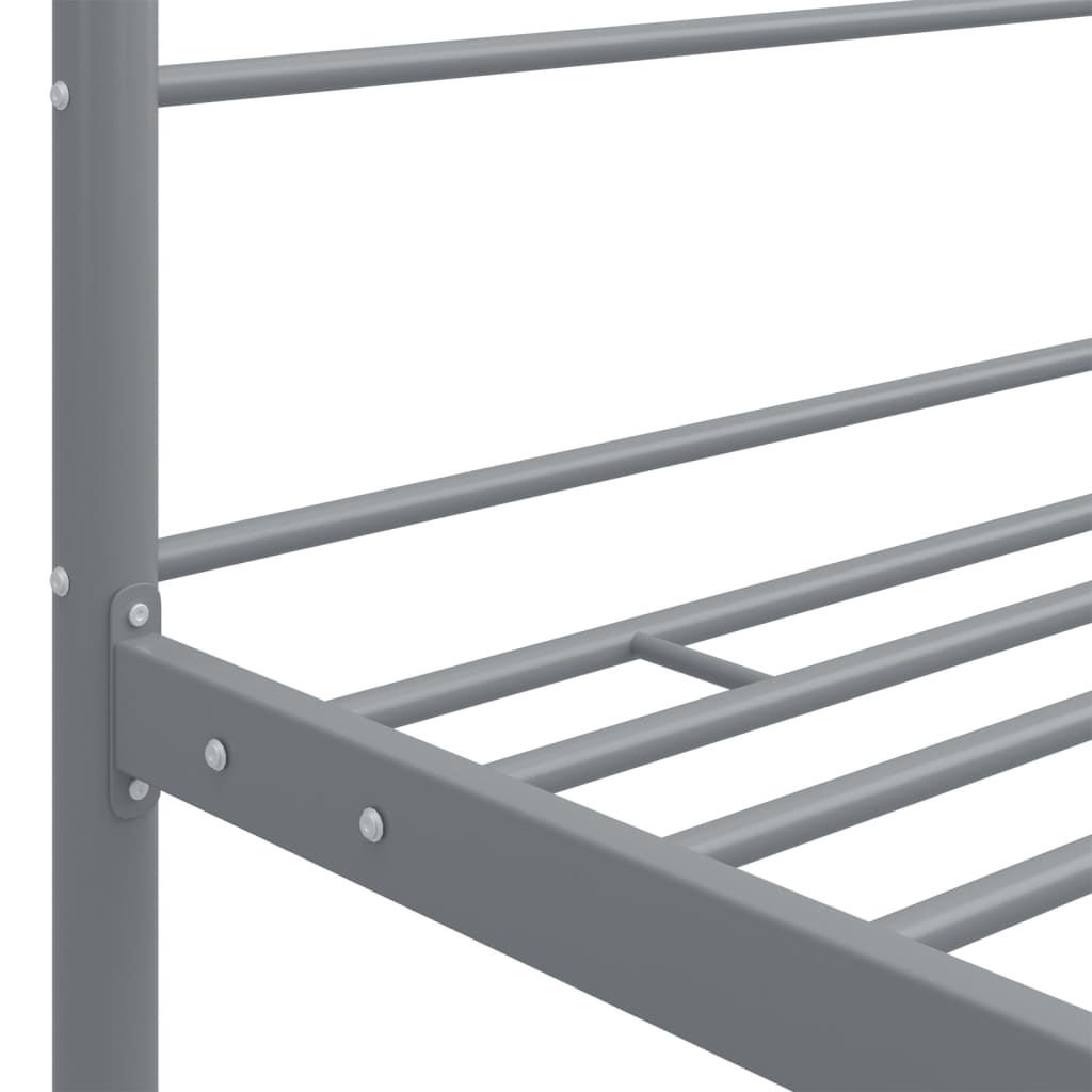Hemelbedframe metaal grijs 140x200 cm is nu te koop bij PeponiXL, paradijselijk wonen!