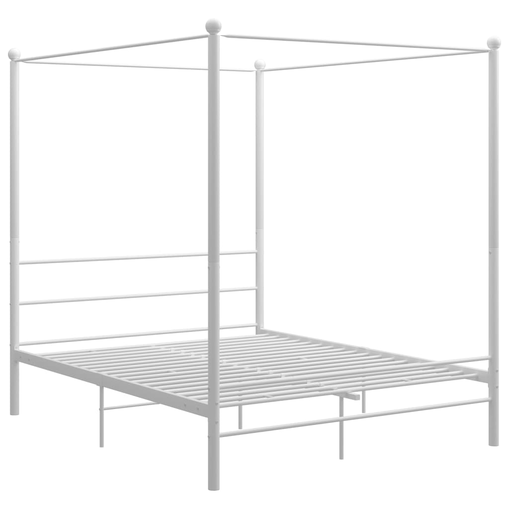 Hemelbedframe metaal wit 160x200 cm is nu te koop bij PeponiXL, paradijselijk wonen!
