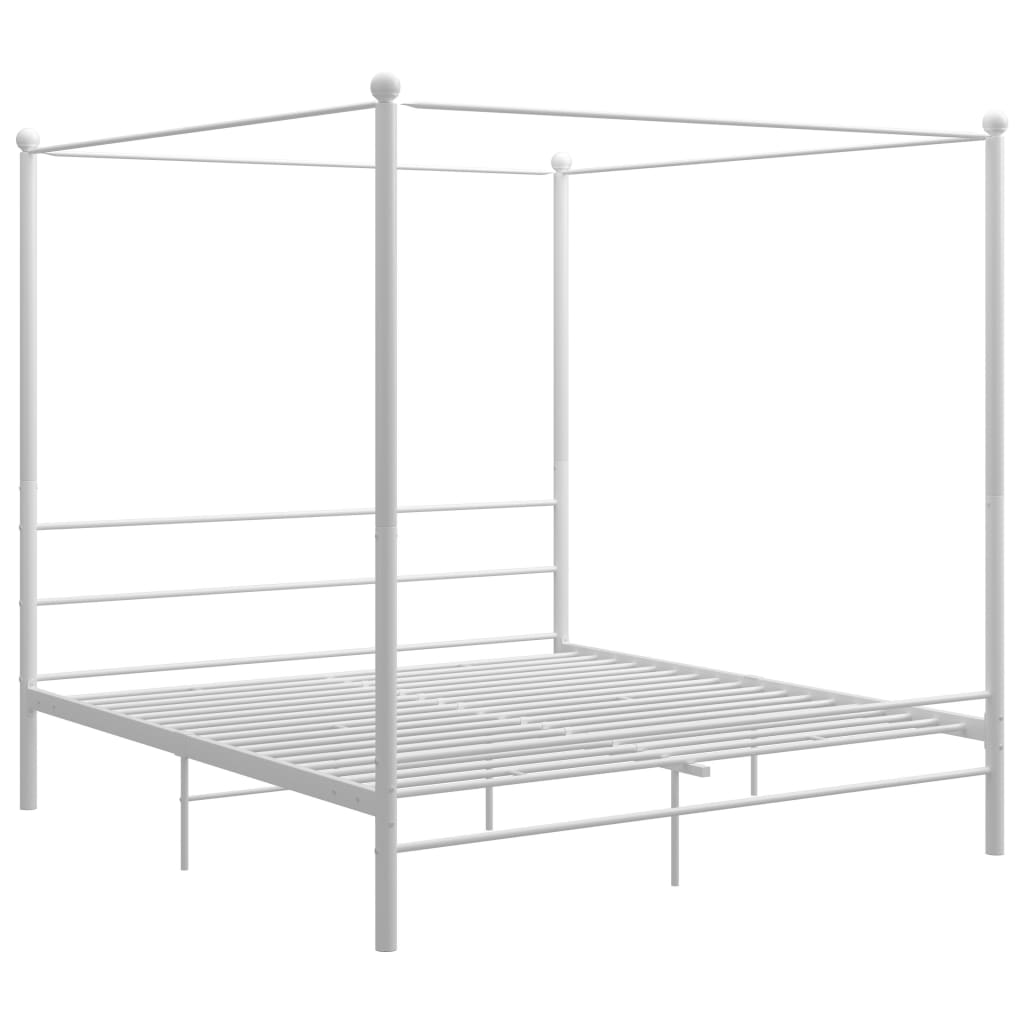 Hemelbedframe metaal wit 180x200 cm is nu te koop bij PeponiXL, paradijselijk wonen!