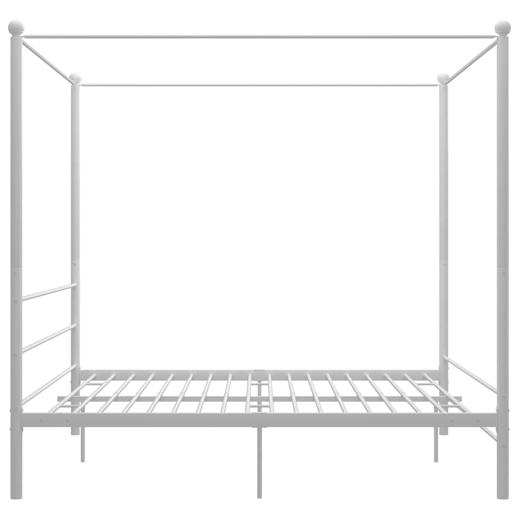 Hemelbedframe metaal wit 200x200 cm is nu te koop bij PeponiXL, paradijselijk wonen!
