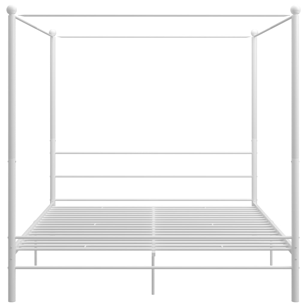 Hemelbedframe metaal wit 200x200 cm is nu te koop bij PeponiXL, paradijselijk wonen!