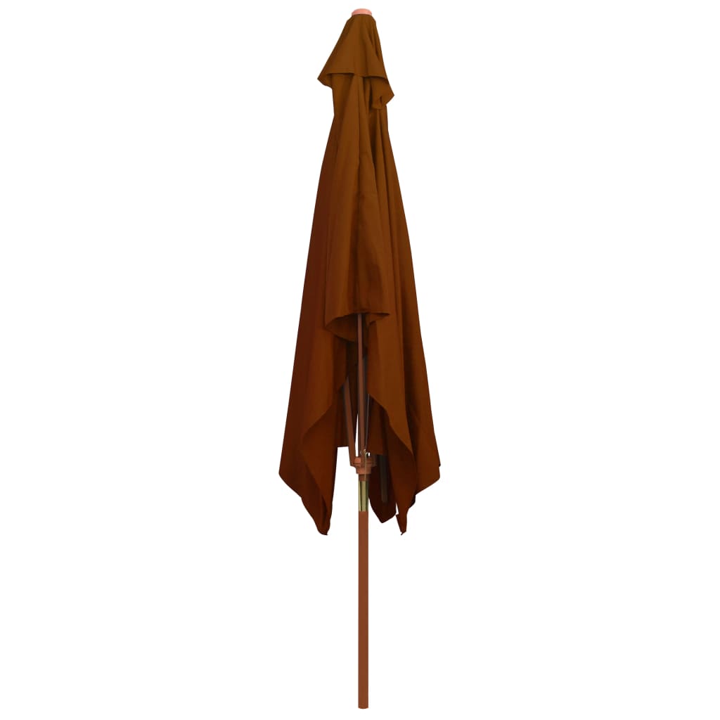 Parasol met houten paal 200x300 cm terracottakleurig is nu te koop bij PeponiXL, paradijselijk wonen!