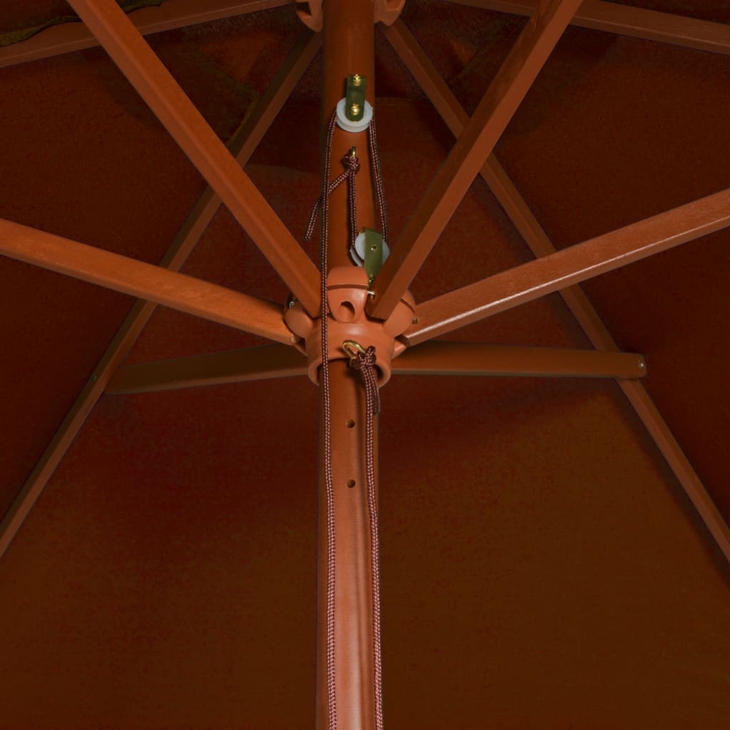 Parasol met houten paal 200x300 cm terracottakleurig is nu te koop bij PeponiXL, paradijselijk wonen!