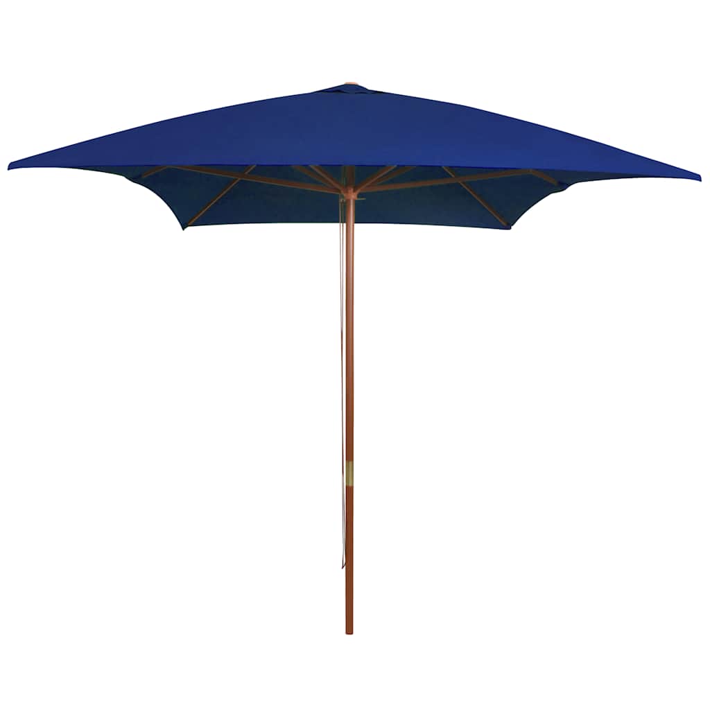 Parasol met houten paal 200x300 cm blauw is nu te koop bij PeponiXL, paradijselijk wonen!