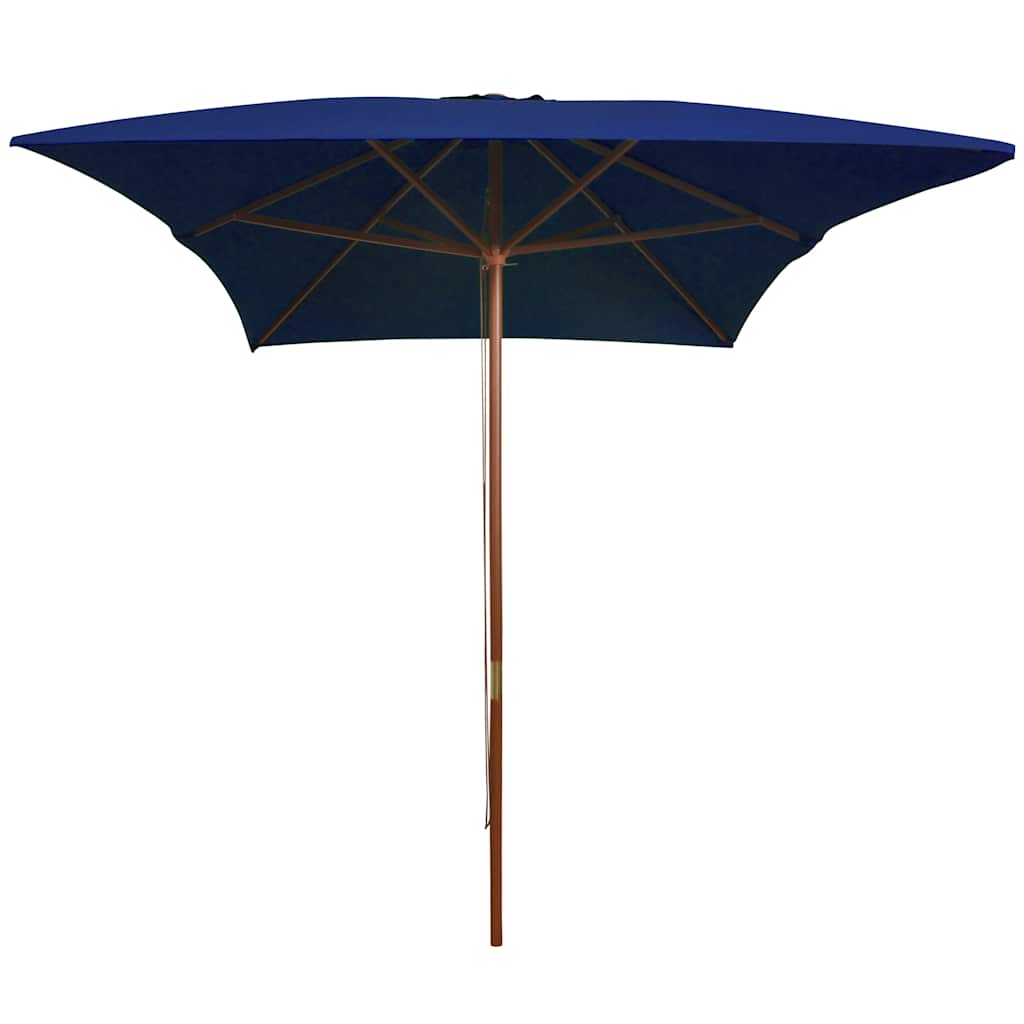 Parasol met houten paal 200x300 cm blauw is nu te koop bij PeponiXL, paradijselijk wonen!
