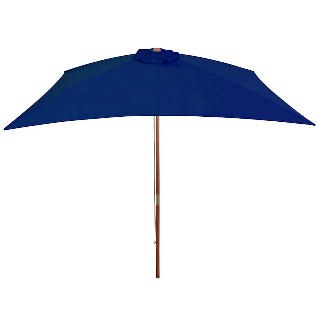Parasol met houten paal 200x300 cm blauw is nu te koop bij PeponiXL, paradijselijk wonen!