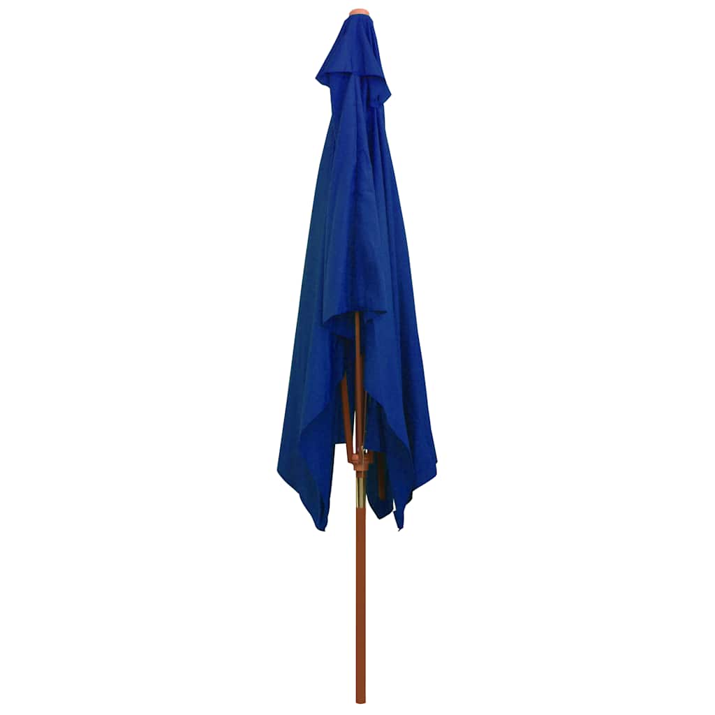 Parasol met houten paal 200x300 cm blauw is nu te koop bij PeponiXL, paradijselijk wonen!