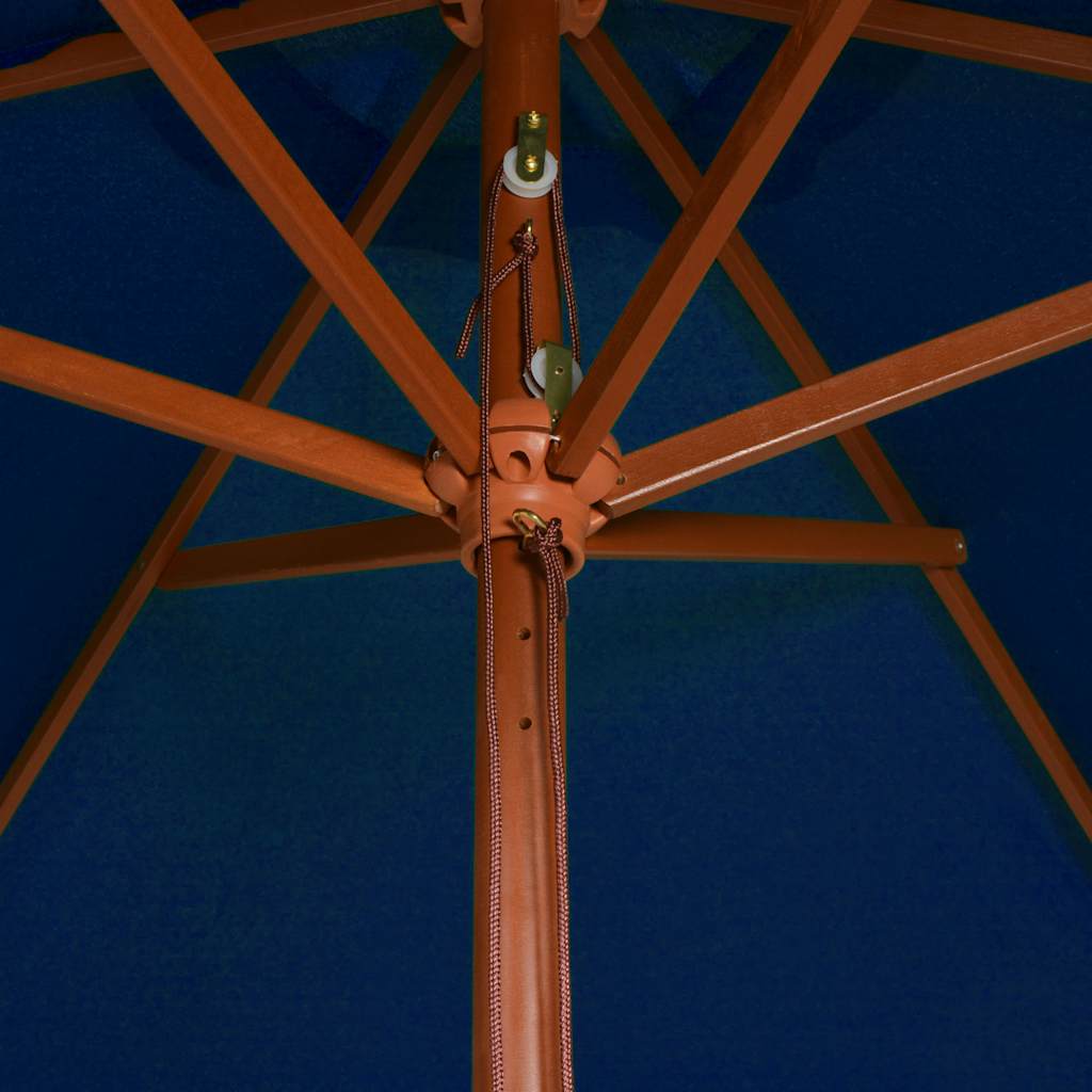 Parasol met houten paal 200x300 cm blauw is nu te koop bij PeponiXL, paradijselijk wonen!