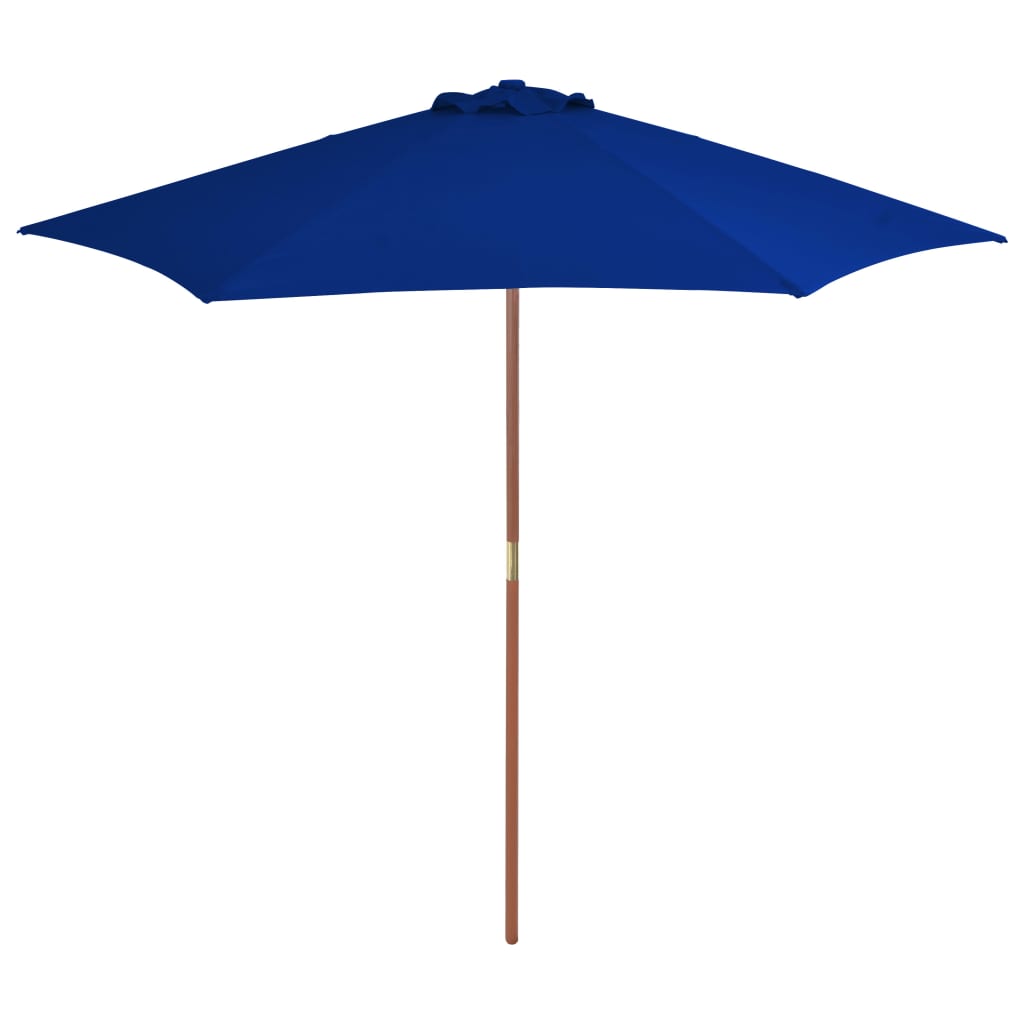 Parasol met houten paal 270 cm blauw is nu te koop bij PeponiXL, paradijselijk wonen!
