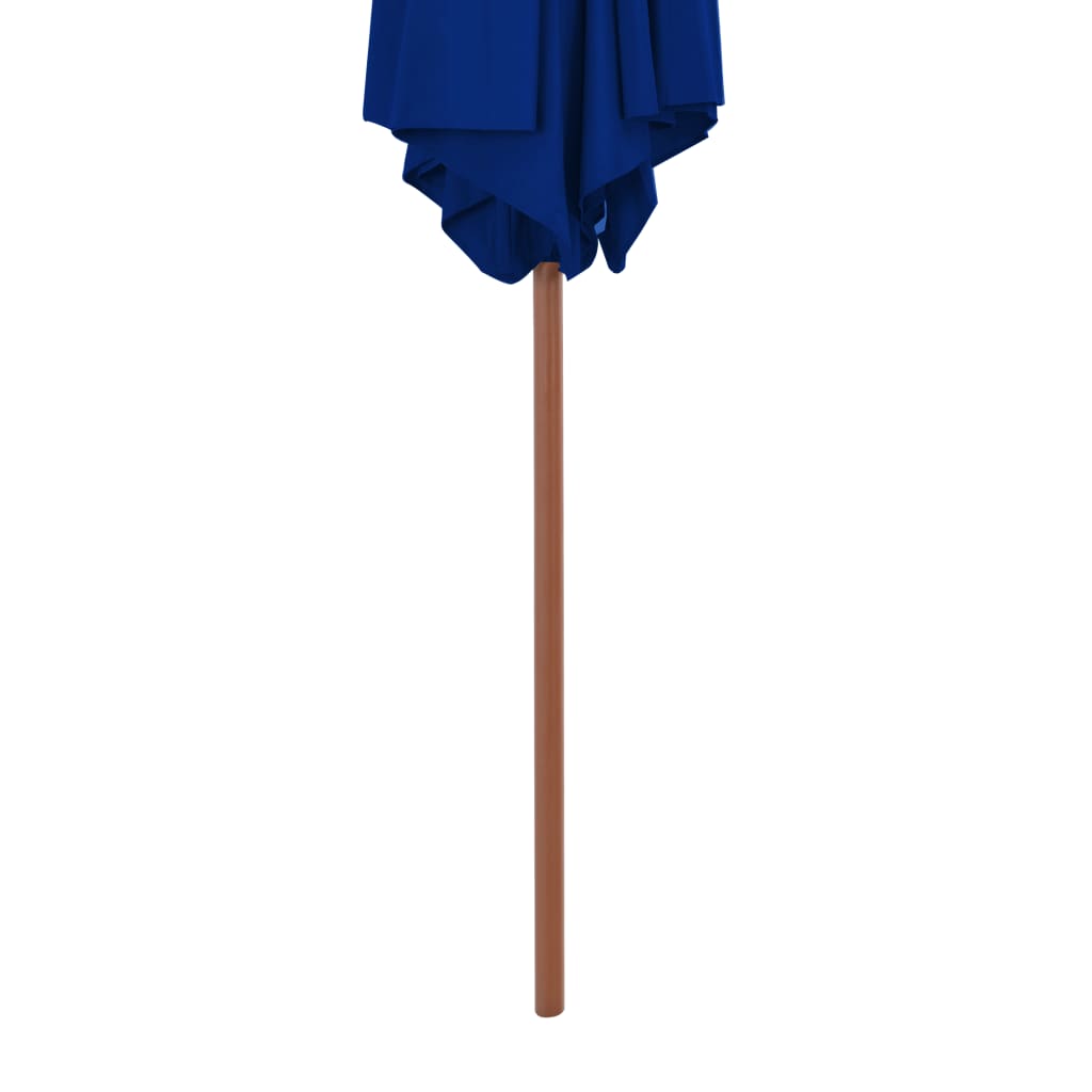Parasol met houten paal 270 cm blauw is nu te koop bij PeponiXL, paradijselijk wonen!
