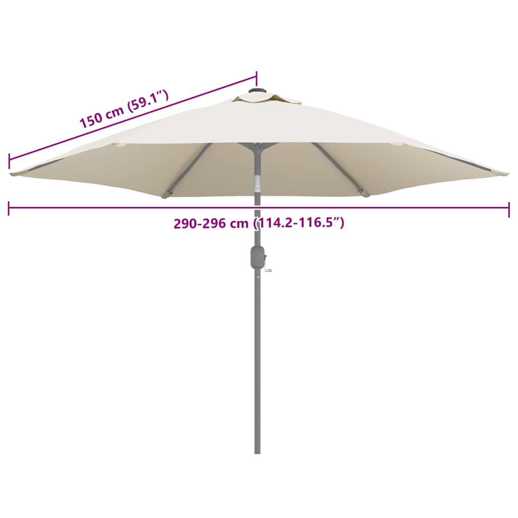 Vervangingsdoek voor parasol 300 cm wit is nu te koop bij PeponiXL, paradijselijk wonen!