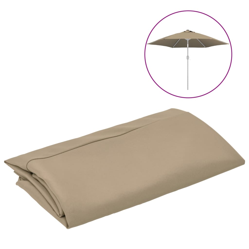 Vervangingsdoek voor parasol 300 cm taupe is nu te koop bij PeponiXL, paradijselijk wonen!