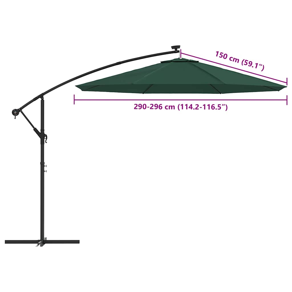 Vervangingsdoek voor zweefparasol 300 cm groen is nu te koop bij PeponiXL, paradijselijk wonen!