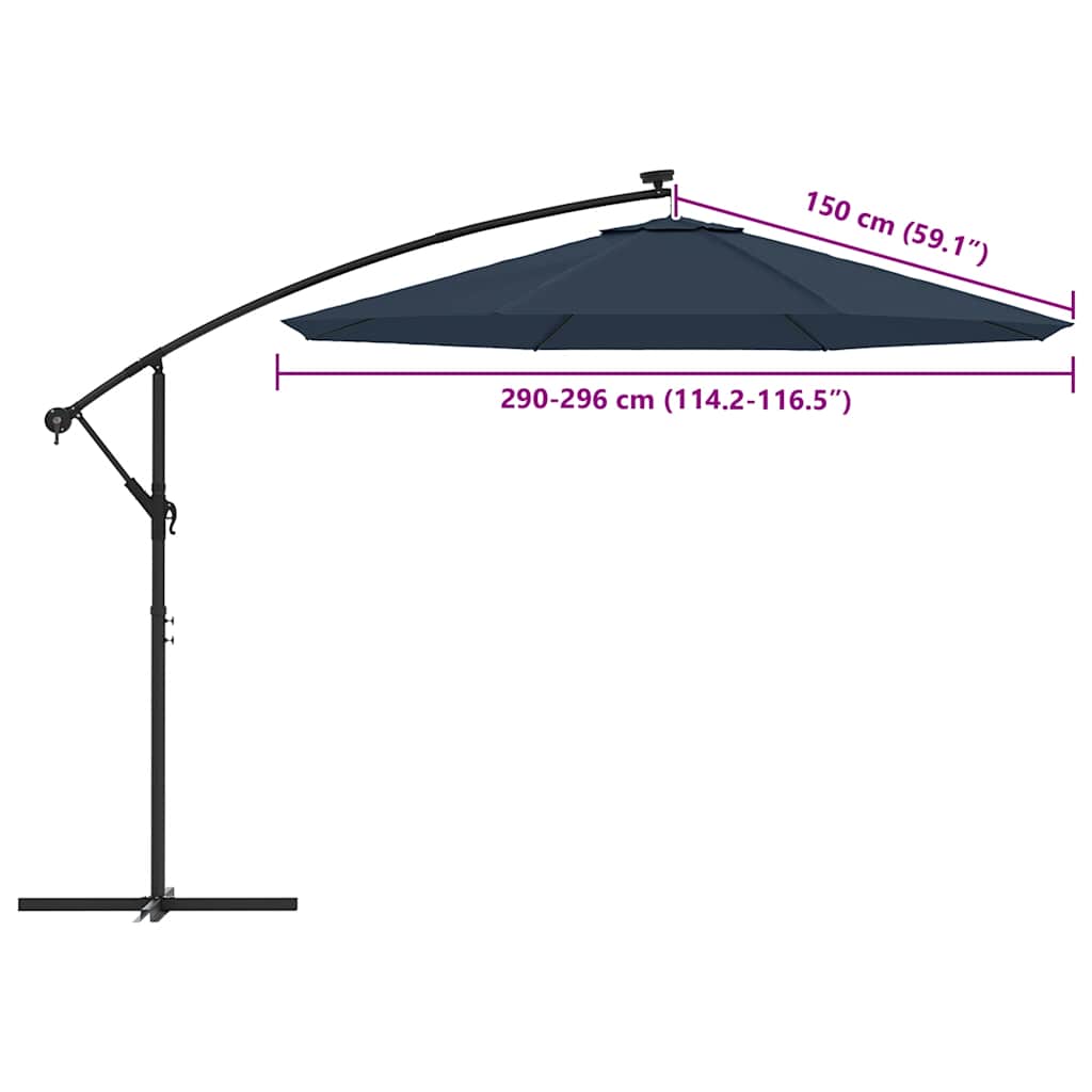 Vervangingsdoek voor zweefparasol 300 cm blauw is nu te koop bij PeponiXL, paradijselijk wonen!
