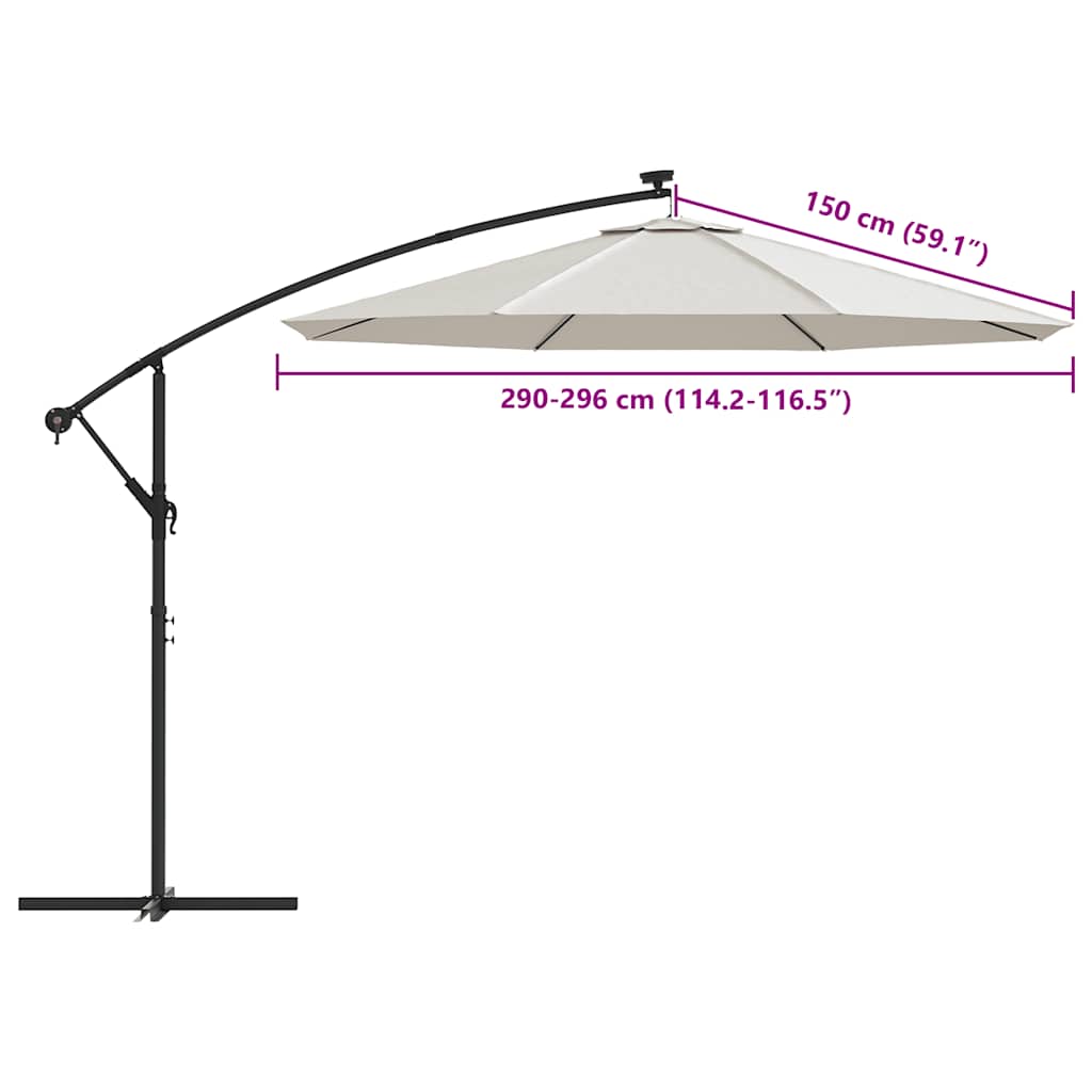 Vervangingsdoek voor zweefparasol 300 cm zandwit is nu te koop bij PeponiXL, paradijselijk wonen!
