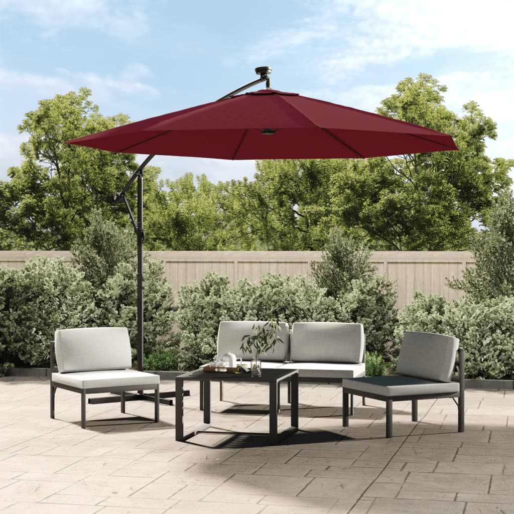 Vervangingsdoek voor zweefparasol 350 cm bordeauxrood is nu te koop bij PeponiXL, paradijselijk wonen!