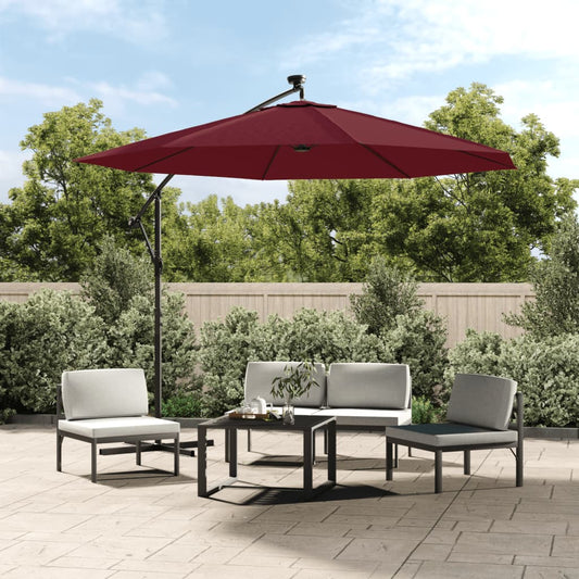 Vervangingsdoek voor zweefparasol 350 cm bordeauxrood is nu te koop bij PeponiXL, paradijselijk wonen!
