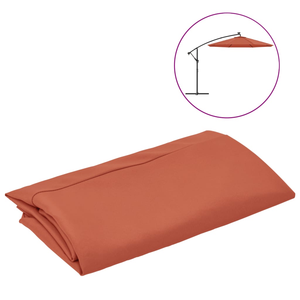Vervangingsdoek voor zweefparasol 350 cm terracottakleurig is nu te koop bij PeponiXL, paradijselijk wonen!