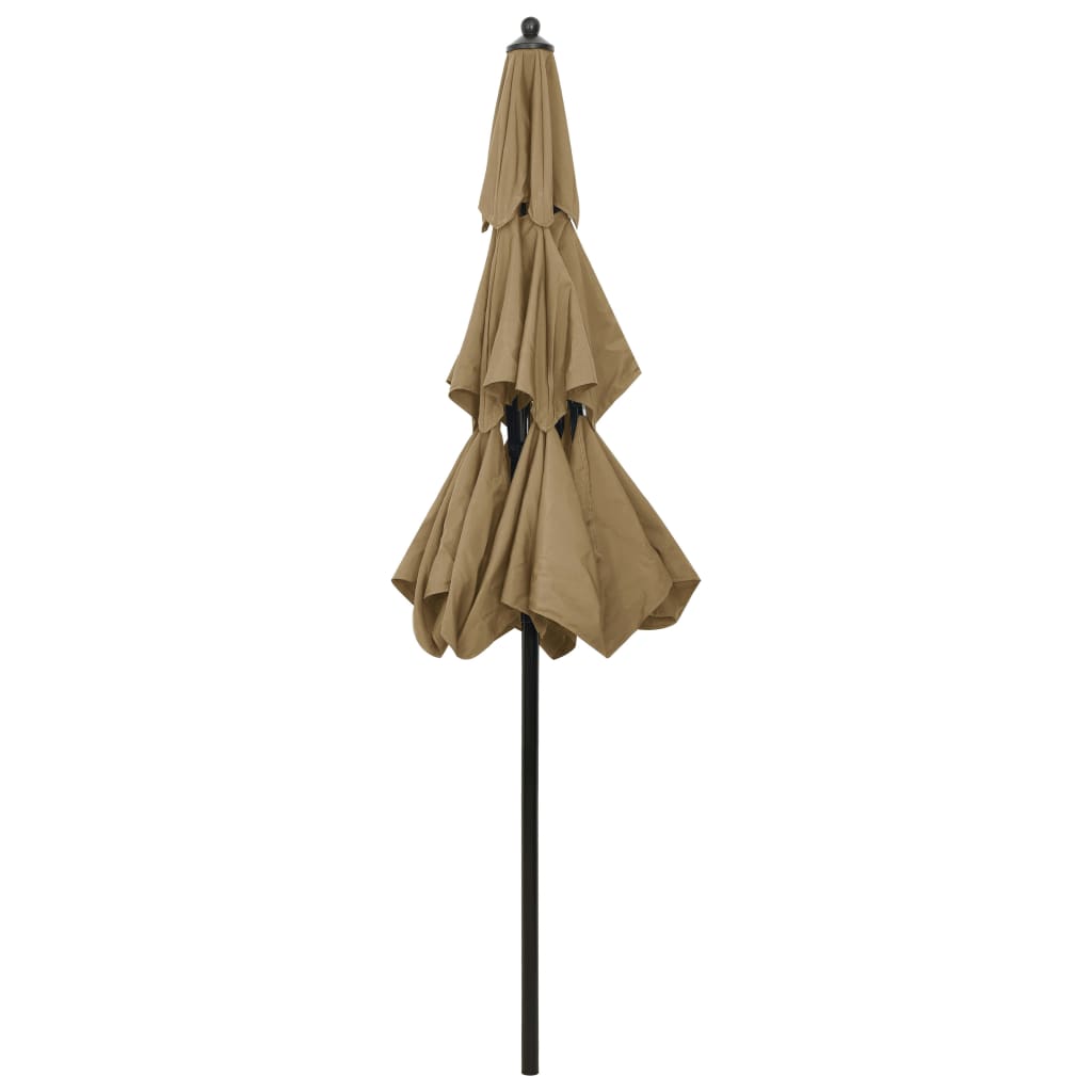 Parasol 3-laags met aluminium paal 2,5 m taupe is nu te koop bij PeponiXL, paradijselijk wonen!