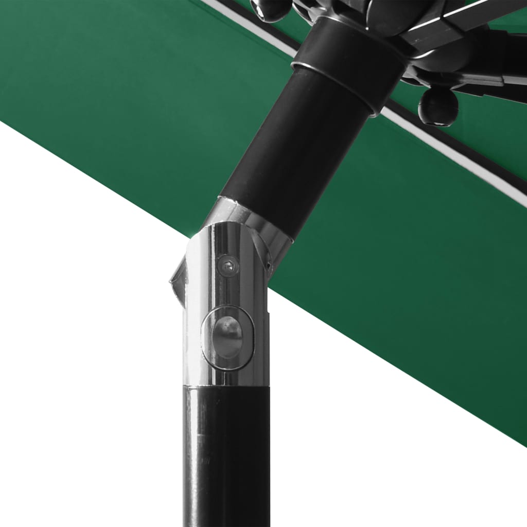 Parasol 3-laags met aluminium paal 3 m groen is nu te koop bij PeponiXL, paradijselijk wonen!