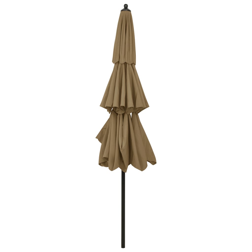 Parasol 3-laags met aluminium paal 3 m taupe is nu te koop bij PeponiXL, paradijselijk wonen!