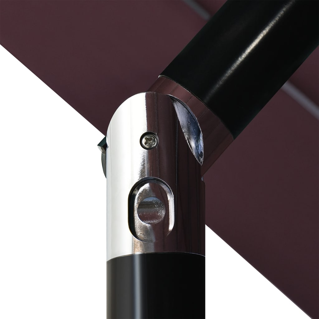 Parasol 3-laags met aluminium paal 3,5 m bordeauxrood is nu te koop bij PeponiXL, paradijselijk wonen!