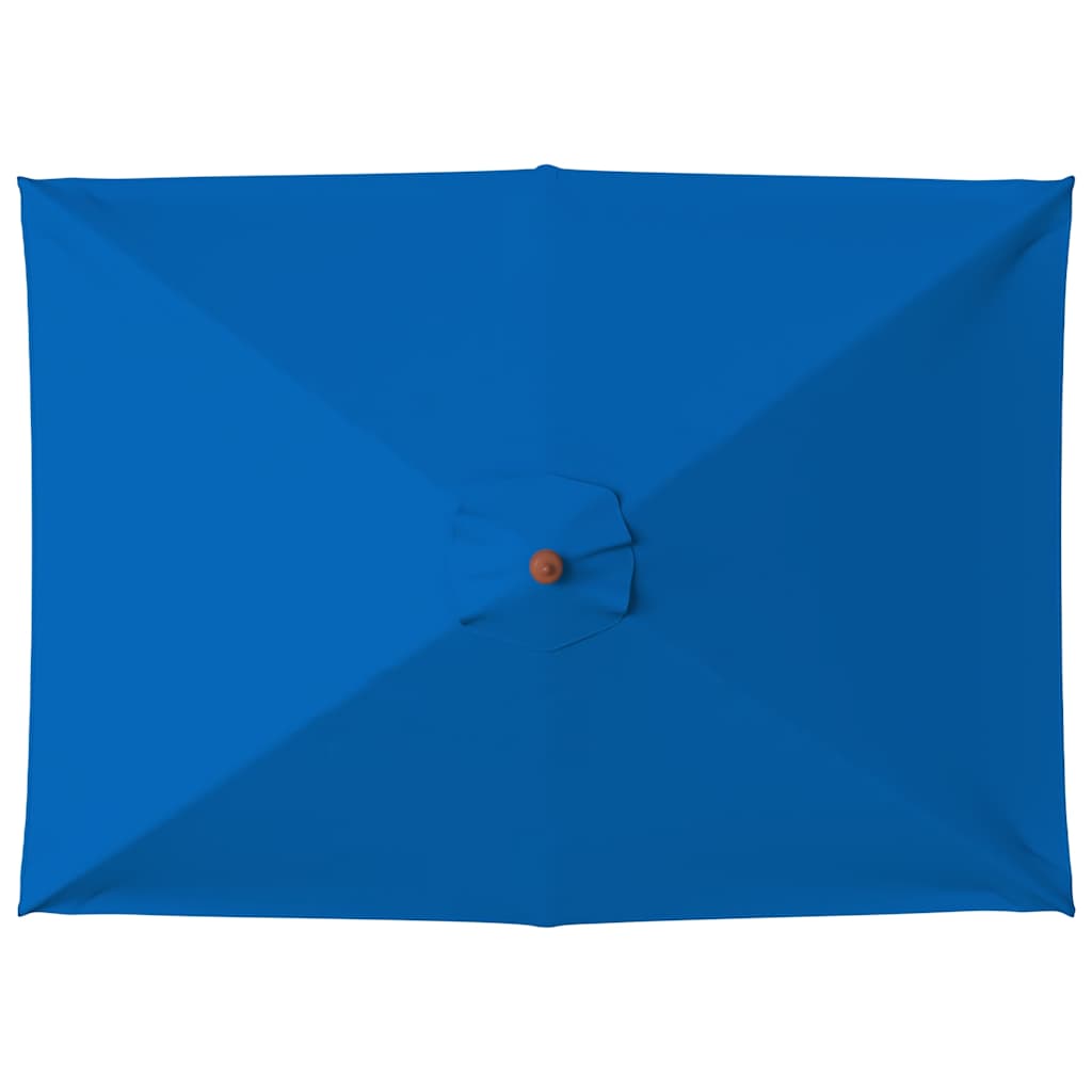 Parasol met houten paal 150x200 cm blauw is nu te koop bij PeponiXL, paradijselijk wonen!