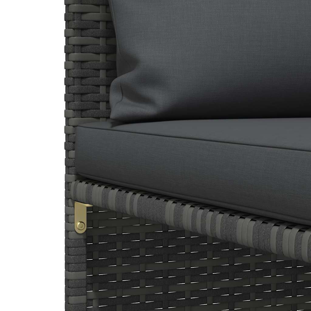 Hoekbank sectioneel met kussens poly rattan grijs is nu te koop bij PeponiXL, paradijselijk wonen!