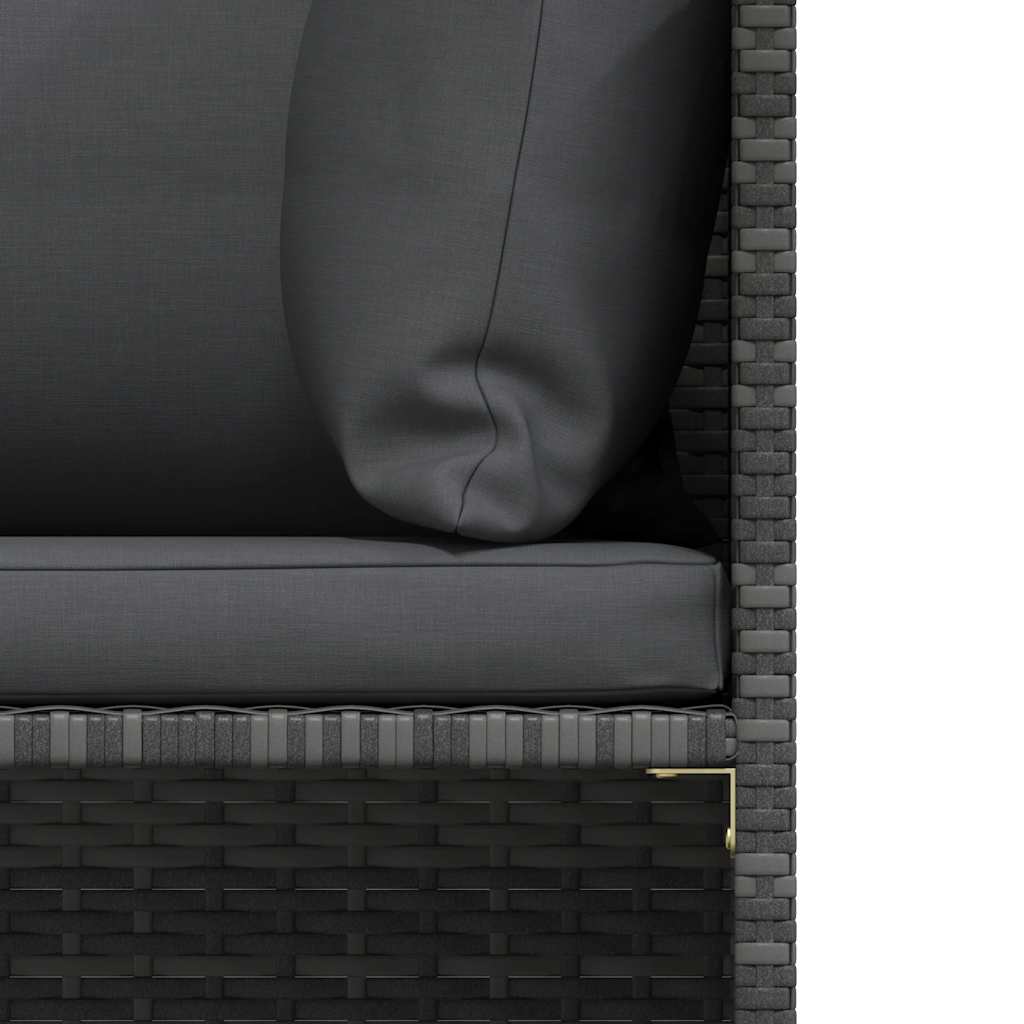 Hoekbank sectioneel met kussens poly rattan grijs is nu te koop bij PeponiXL, paradijselijk wonen!