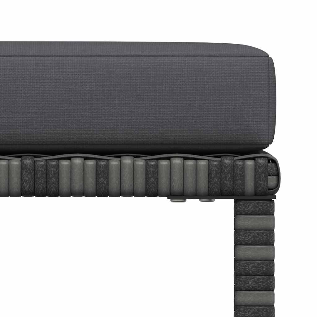 Voetensteun sectioneel met kussen poly rattan grijs is nu te koop bij PeponiXL, paradijselijk wonen!