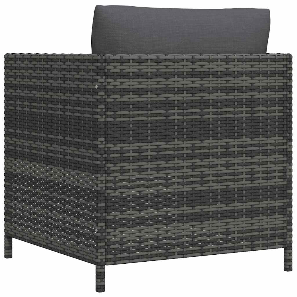 Tuinbank met kussens poly rattan grijs is nu te koop bij PeponiXL, paradijselijk wonen!