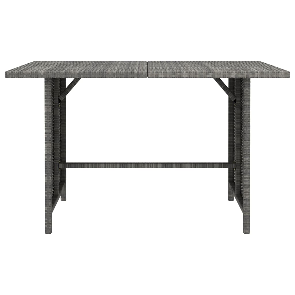 Tuintafel 110x70x65 cm poly rattan grijs is nu te koop bij PeponiXL, paradijselijk wonen!
