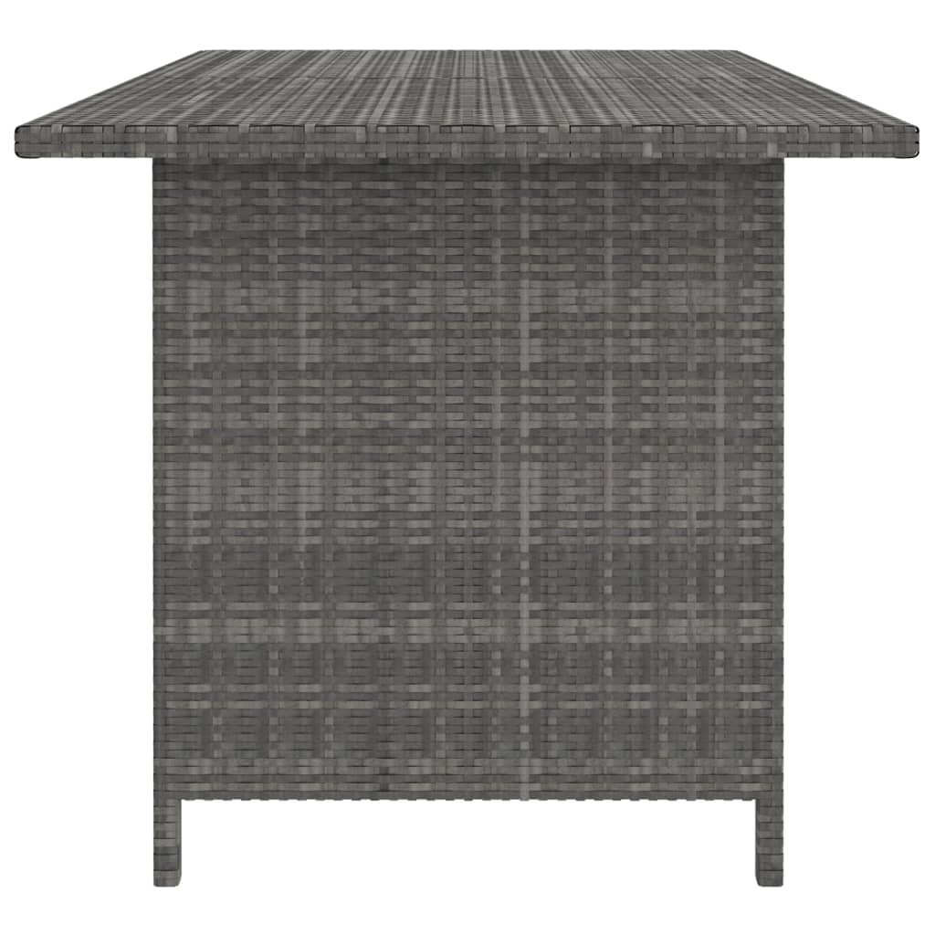 Tuintafel 110x70x65 cm poly rattan grijs is nu te koop bij PeponiXL, paradijselijk wonen!