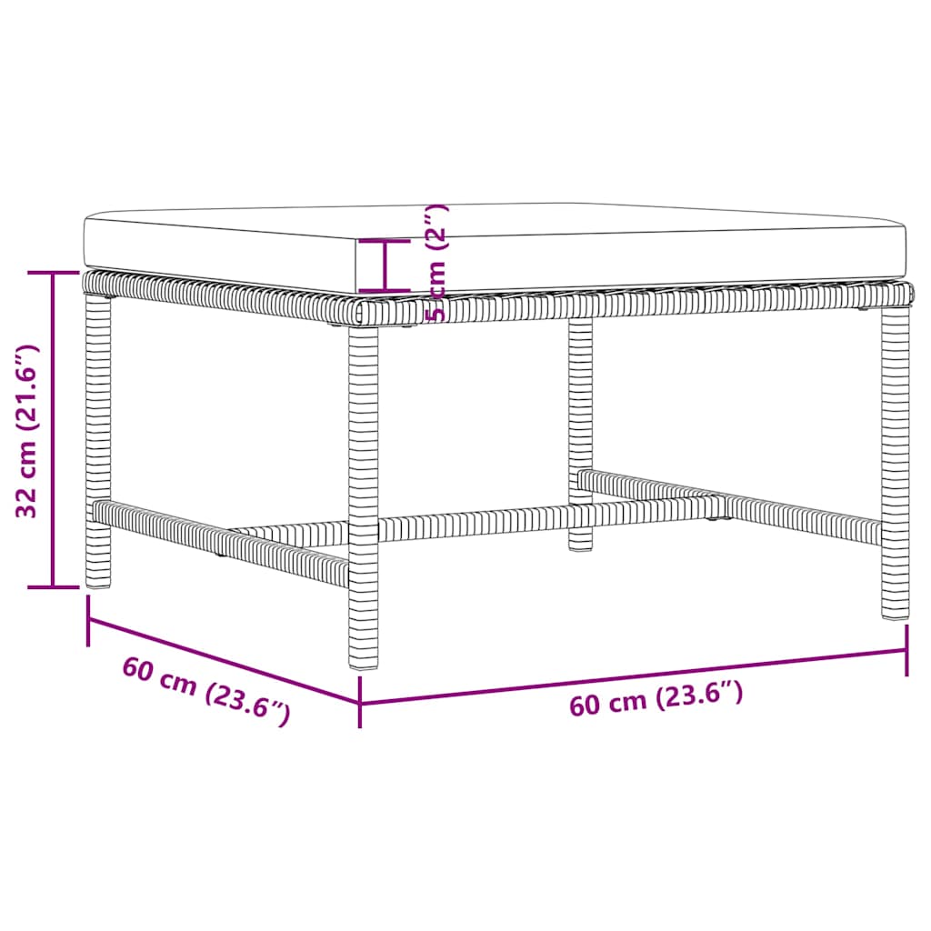 3-delige Loungeset met kussens poly rattan grijs is nu te koop bij PeponiXL, paradijselijk wonen!