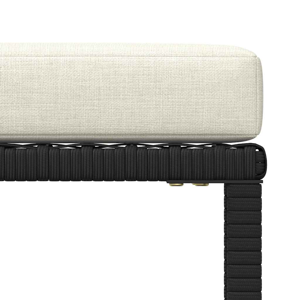 4-delige Loungeset met kussens poly rattan zwart is nu te koop bij PeponiXL, paradijselijk wonen!