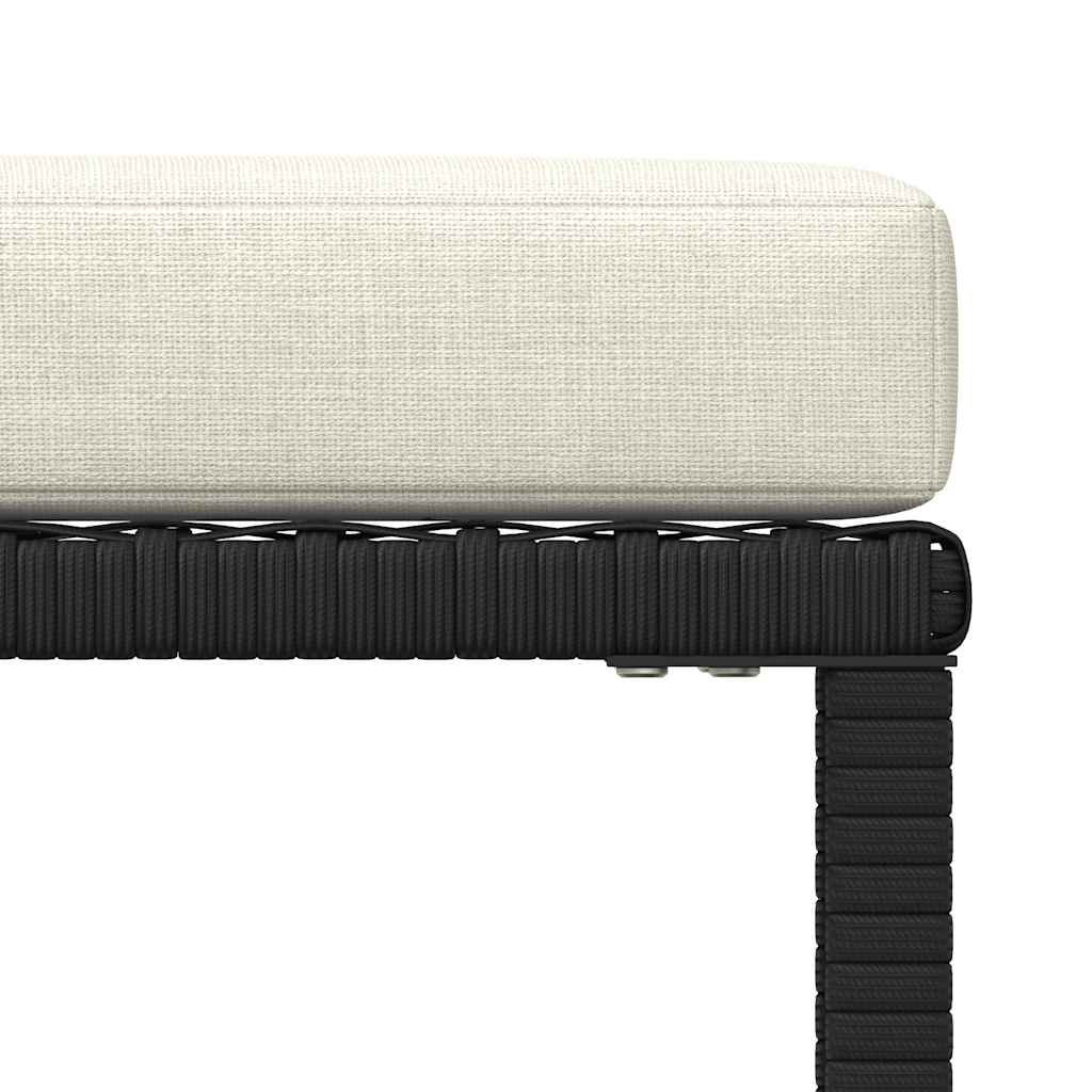 4-delige Loungeset met kussens poly rattan zwart is nu te koop bij PeponiXL, paradijselijk wonen!