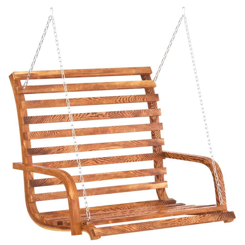 Schommelbank 126x63x92 cm gebogen hout met teakafwerking is nu te koop bij PeponiXL, paradijselijk wonen!