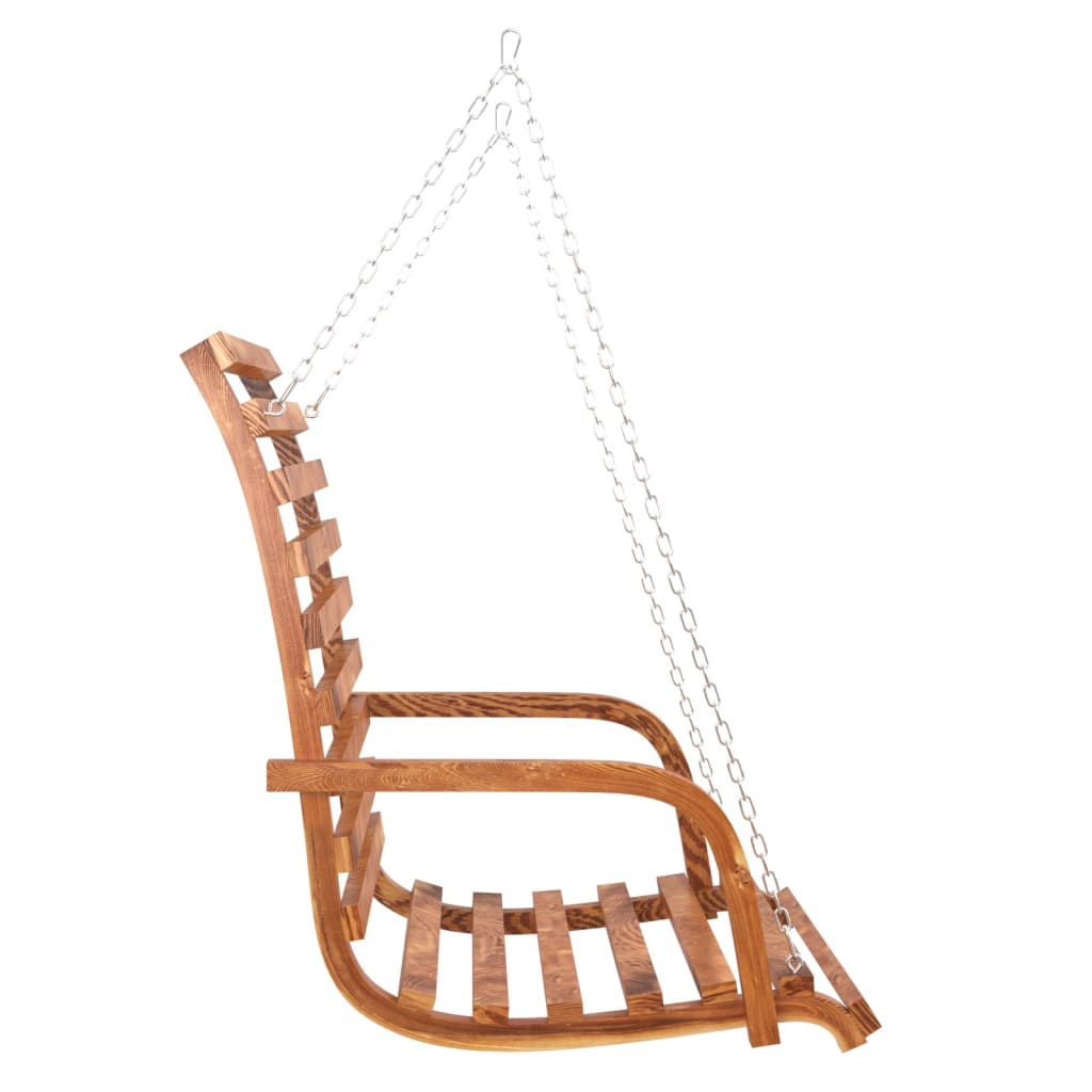 Schommelbank 126x63x92 cm gebogen hout met teakafwerking is nu te koop bij PeponiXL, paradijselijk wonen!