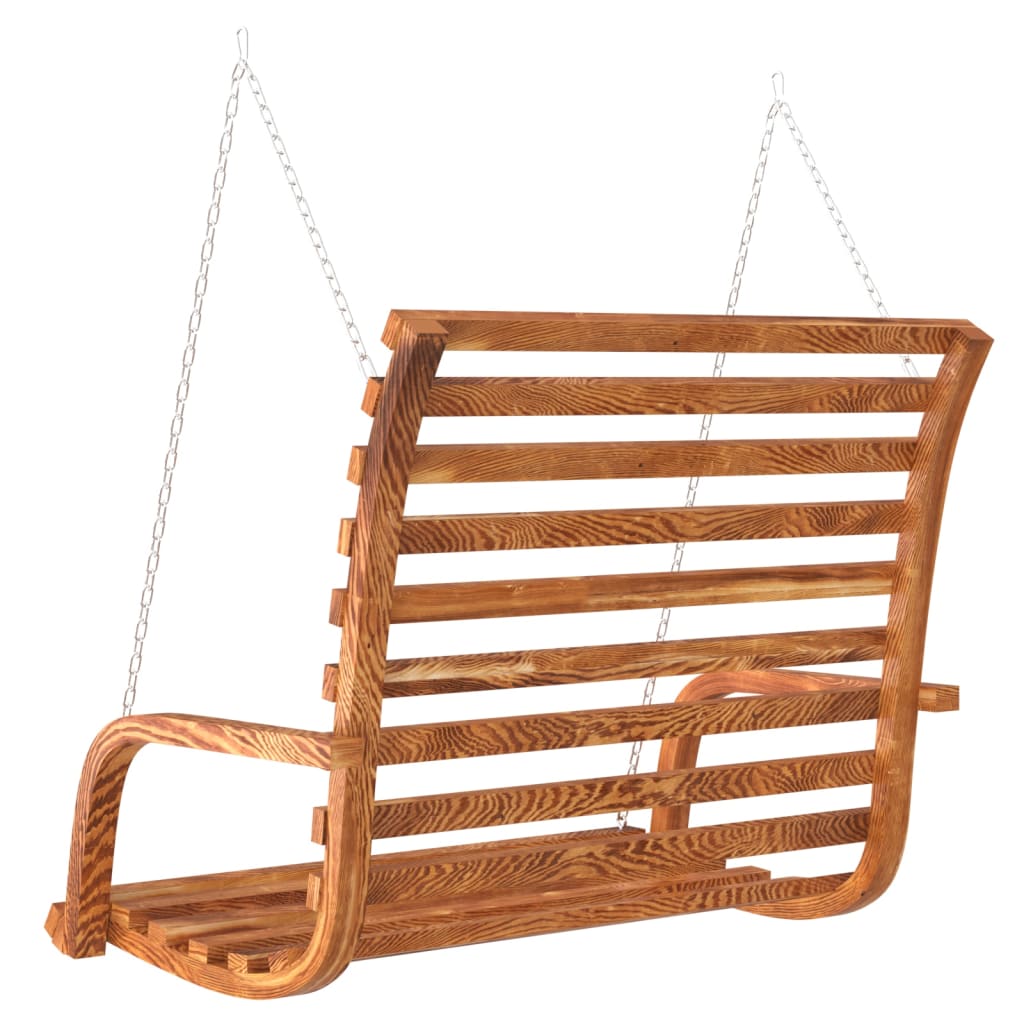Schommelbank 126x63x92 cm gebogen hout met teakafwerking is nu te koop bij PeponiXL, paradijselijk wonen!