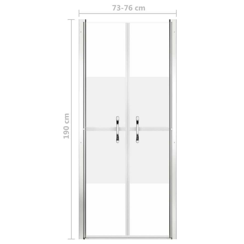 Douchedeur 76x190 cm ESG halfmat is nu te koop bij PeponiXL, paradijselijk wonen!