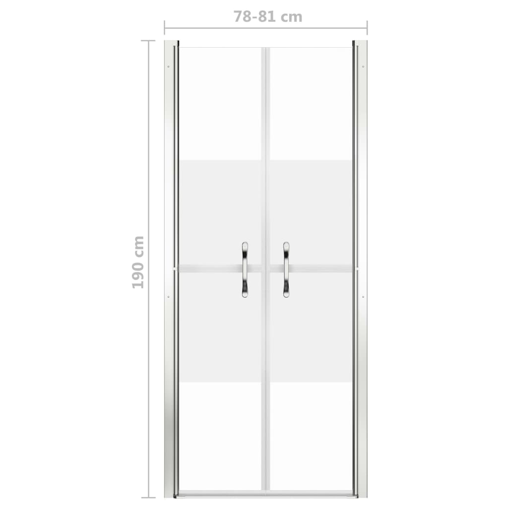 Douchedeur 81x190 cm ESG halfmat is nu te koop bij PeponiXL, paradijselijk wonen!