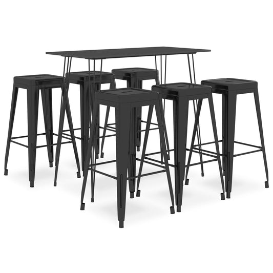 7-delige Barset zwart is nu te koop bij PeponiXL, paradijselijk wonen!