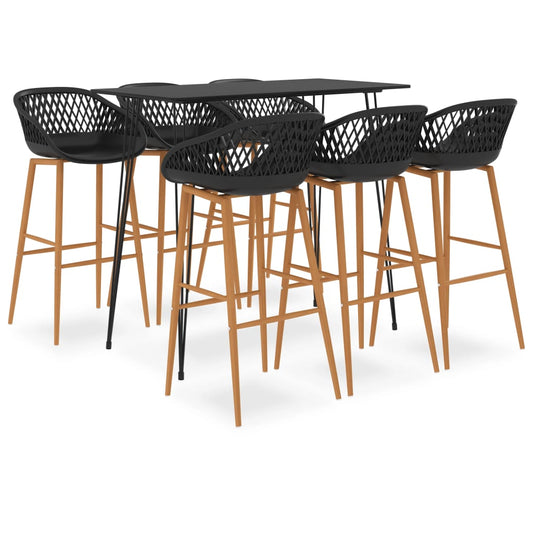 7-delige Barset zwart is nu te koop bij PeponiXL, paradijselijk wonen!