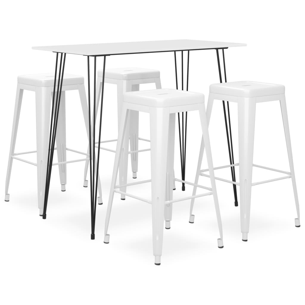 5-delige Barset wit is nu te koop bij PeponiXL, paradijselijk wonen!