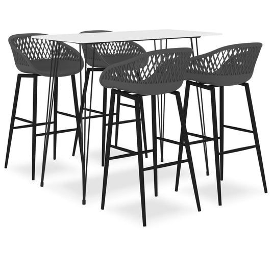 5-delige Barset wit en grijs is nu te koop bij PeponiXL, paradijselijk wonen!